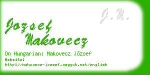 jozsef makovecz business card